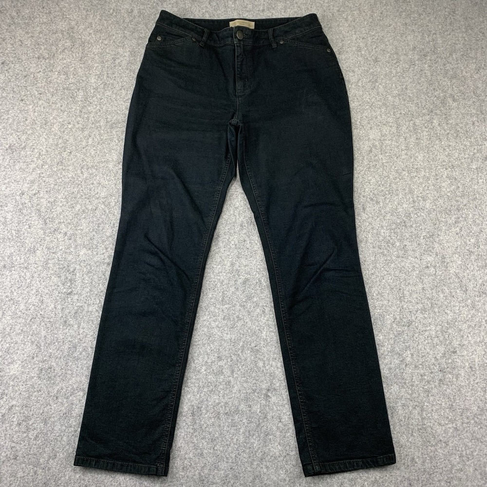 J Jill Tried And True Fit Slim Leg Black Denim Jeans  Women's Size 6 Petite